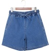 image:imageSidefeel Womens High Waisted Drawstring Summer Jean Shorts  Adjustable Elastic Waist Pull On Practical Side Seam Pockets Baggy Relaxed Fit Stretchy Denim ShortsLight Blue