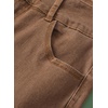 image:imageSidefeel Womens High Waisted Raw Hem Straight Leg Jeans  Double Button WaistbandTummy ControlStretch Denim FabricAnkle Length5 PocketCasual StyleBrown