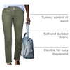 image:imageSidefeel Womens High Waisted Raw Hem Straight Leg Jeans  Double Button WaistbandTummy ControlStretch Denim FabricAnkle Length5 PocketCasual StyleGreen