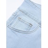 image:imageSidefeel Womens High Waisted Raw Hem Straight Leg Jeans  Double Button WaistbandTummy ControlStretch Denim FabricAnkle Length5 PocketCasual StyleL Light Blue