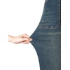 image:imageSidefeel Womens High Waisted Stretchy Straight Leg Jeans  Front Big PocketsDouble Button WaistbandTummy ControlFull LengthHigh RiseReal Teal