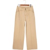image:imageSidefeel Womens High Waisted Wide Leg Stretchy Jeans  Soft Comfy Denim Pants Seamed Front Full Length Double Buttons Relxed Fit Trendy Jeans with Pockets Casual Daily WearKhaki