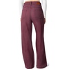 image:imageSidefeel Womens High Waisted Wide Leg Stretchy Jeans  Soft Comfy Denim Pants Seamed Front Full Length Double Buttons Relxed Fit Trendy Jeans with Pockets Casual Daily WearBurgundy