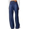 image:imageSidefeel Womens High Waisted Wide Leg Stretchy Jeans  Soft Comfy Denim Pants Seamed Front Full Length Double Buttons Relxed Fit Trendy Jeans with Pockets Casual Daily WearNavy Blue