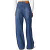 image:imageSidefeel Womens High Waisted Wide Leg Stretchy Jeans  Soft Comfy Denim Pants Seamed Front Full Length Double Buttons Relxed Fit Trendy Jeans with Pockets Casual Daily WearBlue