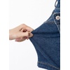 image:imageSidefeel Womens Jean Skirt High Waisted Wrap Denim Skort  AsymmetricalStretchy FabricSummer Jean ShortSkirt with Shorts UnderneathSpringFall OutfitDatingPartyBluing