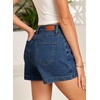 image:imageSidefeel Womens Jean Skirt High Waisted Wrap Denim Skort  AsymmetricalStretchy FabricSummer Jean ShortSkirt with Shorts UnderneathSpringFall OutfitDatingPartyBluing