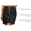 image:imageSidefeel Womens Jean Skirt StretchyButton Fly Denim Skirt  Frayed HemStretch DenimDistressed RippedHigh WaistedPartyDating LooksWestern StyleSlim FitGray