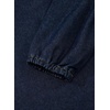 image:imageSidefeel Womens Long Sleeve Drawstring Boat Neck Mini Denim Dress  2026 Fall Outfits Soft Denim Elastic Cuffs Front Bow Tie A Line Jean Dress with Pockets for Casual and Daily WearNavy Blue