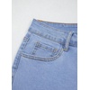 image:imageSidefeel Womens Wide Leg Embroidered Jeans Stretchy Denim Pants  High Waisted Jeans With PocketsAnkle LengthStretch FabricLoose FitCasual Daily WearFallIceland Blue