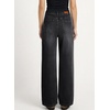 image:imageSidefeel Womens Wide Leg High Waisted Jeans  Front Flap Pockets Breathable Stretchy Denim PantsFull LengthRelaxed Loose FitCasual Daily WearBlack
