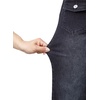 image:imageSidefeel Womens Wide Leg High Waisted Jeans  Front Flap Pockets Breathable Stretchy Denim PantsFull LengthRelaxed Loose FitCasual Daily WearBlack