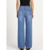 image:imageSidefeel Womens Wide Leg High Waisted Jeans  Front Flap Pockets Breathable Stretchy Denim PantsFull LengthRelaxed Loose FitCasual Daily WearLight Blue