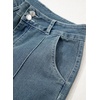 image:imageSidefeel Womens Wide Leg Jeans High Waisted Stretch Denim Pants  Pinched Seams Loose Fit Doublebreasted Button Soft Comfy Full length Baggy Jeans Boyfriend Fit Dressy Casual WearVintage Blue