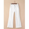 image:imageSidefeel Womens Wide Leg Jeans High Waisted Stretch Denim Pants  Pinched Seams Loose Fit Doublebreasted Button Soft Comfy Full length Baggy Jeans Boyfriend Fit Dressy Casual WearWhite