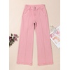 image:imageSidefeel Womens Wide Leg Jeans High Waisted Stretch Denim Pants  Pinched Seams Loose Fit Doublebreasted Button Soft Comfy Full length Baggy Jeans Boyfriend Fit Dressy Casual WearPink