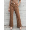 image:imageSidefeel Womens Wide Leg Jeans High Waisted Stretch Denim Pants  Pinched Seams Loose Fit Doublebreasted Button Soft Comfy Full length Baggy Jeans Boyfriend Fit Dressy Casual WearBrown