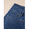 image:imageSidefeel Womens Wide Leg Jeans High Waisted Stretchy Straight Leg Tummy Control Trendy Baggy Seamed Panel Denim PantsBlue