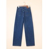 image:imageSidefeel Womens Wide Leg Jeans High Waisted Stretchy Straight Leg Tummy Control Trendy Baggy Seamed Panel Denim PantsBlue