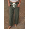 image:imageSidefeel Womens Wide Leg Jeans High Waisted Stretchy Waisted Pullon Drawstring Jeans Trendy Seamed Front Denim PantsGreen