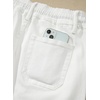 image:imageSidefeel Womens Wide Leg Jeans High Waisted Stretchy Waisted Pullon Drawstring Jeans Trendy Seamed Front Denim PantsWhite