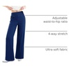 image:imageSidefeel Womens Wide Leg Jeans High Waisted Tummy Control Soft Stretchy Comfort Fit Pull On Denim PantsSolid Blue