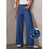 image:imageSidefeel Womens Wide Leg Jeans High Waisted Tummy Control Soft Stretchy Comfort Fit Pull On Denim PantsSolid Light Blue
