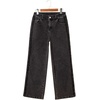image:imageSidefeel Womens Wide Leg Jeans Patchwork Denim Pants with Pockets  High Waisted Jeans Soft Stretchy Patchwork Panel Side Frayed Hem 5Pocket Full LengthBlack