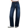 image:imageSidefeel Womens Baggy Jeans High Waisted Stretchy Wide Leg Jeans Color Block Patchwork Barrel Loose Denim PantsBluing