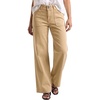 image:imageSidefeel Womens High Waisted Stretchy Straight Leg Jeans  Front Big PocketsDouble Button WaistbandTummy ControlFull LengthHigh RiseKhaki