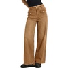 image:imageSidefeel Womens Wide Leg High Waisted Jeans  Front Flap Pockets Breathable Stretchy Denim PantsFull LengthRelaxed Loose FitCasual Daily WearBrown