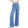 image:imageSidefeel Womens Wide Leg Jeans High Waisted Tummy Control Soft Stretchy Comfort Fit Pull On Denim PantsSolid Iceland Blue