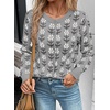 image:imageSidefeel Cardigan Sweaters for Women Printed Cropped SweaterGray