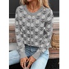 image:imageSidefeel Cardigan Sweaters for Women Printed Cropped SweaterGray