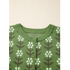 image:imageSidefeel Cardigan Sweaters for Women Printed Cropped SweaterGreen