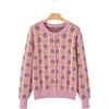 image:imageSidefeel Cardigan Sweaters for Women Printed Cropped SweaterPink