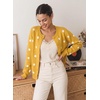 image:imageSidefeel Cardigan Sweaters for Women Printed Cropped SweaterYellow