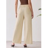 image:imageSidefeel Corduroy Pants Women Wide Leg High Waisted Drawstring Baggy PantsApricot
