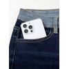 image:imageSidefeel Jeans for Women Trendy High Waisted Patched Waist Straight Leg Button Down Stretchy Denim PantsBluing