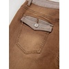 image:imageSidefeel Jeans for Women Trendy High Waisted Patched Waist Straight Leg Button Down Stretchy Denim PantsBrown
