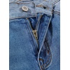 image:imageSidefeel Jeans for Women Trendy High Waisted Patched Waist Straight Leg Button Down Stretchy Denim PantsLight Blue