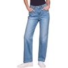 image:imageSidefeel Jeans for Women Trendy High Waisted Rhinestone Straight Leg Button Down Stretchy Denim PantsLight Blue