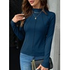 image:imageSidefeel Long Sleeve Shirts for Women Going Out Tops Casual Basic TeesBlue