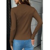 image:imageSidefeel Long Sleeve Shirts for Women Going Out Tops Casual Basic TeesBrown