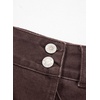 image:imageSidefeel Skorts for Woman Casual High Waisted Stretchy Jean Shorts Trendy Asymmetrical Summer Denim Mini Skirts with PocketsCoffee
