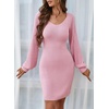 image:imageSidefeel Sweater Dress for Women 2026 Fall ClothesPink