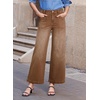image:imageSidefeel Wide Leg Jeans for Women High Waisted Stretchy Ankle Denim PantsBrown