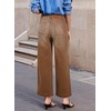 image:imageSidefeel Wide Leg Jeans for Women High Waisted Stretchy Ankle Denim PantsBrown