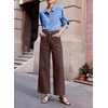 image:imageSidefeel Wide Leg Jeans for Women High Waisted Stretchy Ankle Denim PantsCoffee