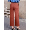 image:imageSidefeel Wide Leg Jeans for Women High Waisted Stretchy Ankle Denim PantsMineral Red